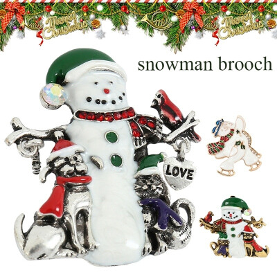 

New Fashion Santa Claus Brooch Pin Snowman Christmas Brooch Clothes Accessories