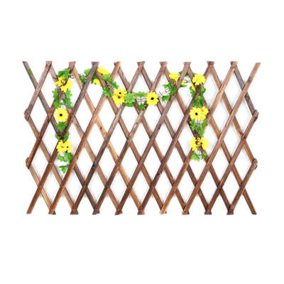 

Portable Carbonizated Anticorrosive Wooden Garden Expanding Lattice Fence for Outdoor Decoration