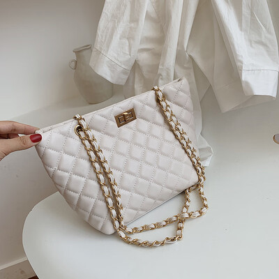 

Qiao Bani 2019 new European&American style fashion simple street shoot chain shopping bag shoulder diagonal cross-flow PU handbag
