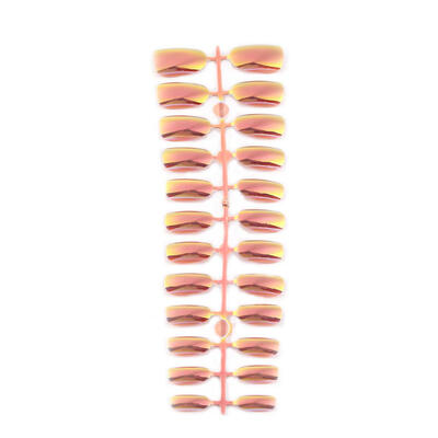 

24pcs False Nails Full Cover Fake Nails ABS Artificial Tips Nail Art Decor