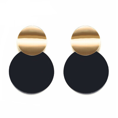 

EK849 New Punk Heavy Metal Dangle Drop Earring Gold Color Geometric Statement Earrings For Women Jewelry Female Accessories