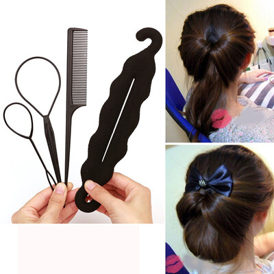 

〖Follure〗4pcs Ponytail Creator Styling Tools Pony Tail Clip Hair Braid Maker Styling Tool