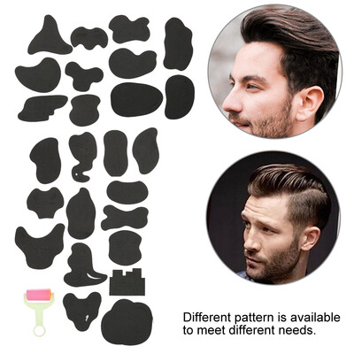 

Greensen Hair Tattoo Carved Template Hair Styling Dye Coating Tattoo Patterns Salon Barber Tools
