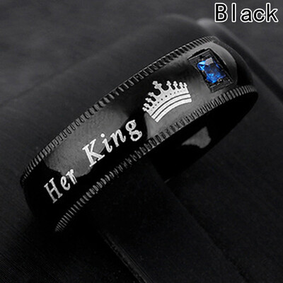 

Rings Stainless Promise Steel Titanium Couple Fashion Real Ladies Practical Ring Personality