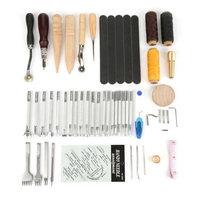 

Greensen 59PCSSet Leather Craft Hand Tools Kit For Hand Stitching Sewing Stamping