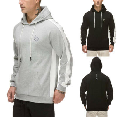 

New Plain Mens Hoodie Cotton Pullover Jacket Sweatshirt Hooded Jumper Hoody