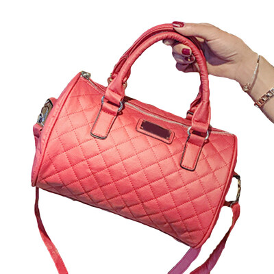 

Fashion Lady Rhombus Solid Color Zip Pillow Handbag Crossbody Shoulder Bag Pouch