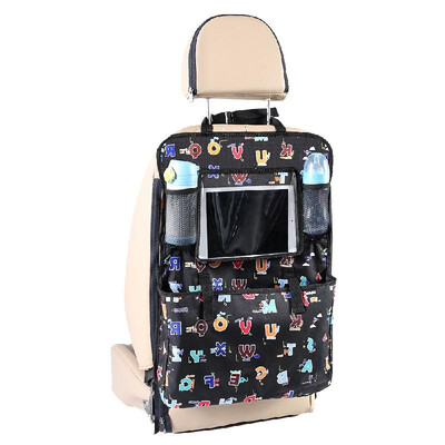 

Backseat Car Organizer Large Capacity Oxford Waterproof Car Front Seat Protector Cartoon Printing Storage Kick Mats 4 Pockets for