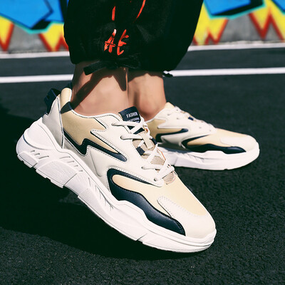 

Ins super fire shoes autumn new old shoes breathable sports mens shoes thick bottom increased leather casual shoes