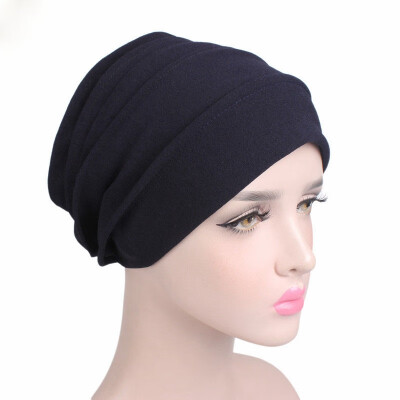 

Female Hat Indian Muslim Lady Vintage Solid Cancer Hat Makeup Cap Chemotherapy Cap 6 Colors