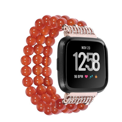 

〖Follure〗Luxury Crystal Beads Round Beads Watch Band Wrist Strap For Fitbit Versa Lite