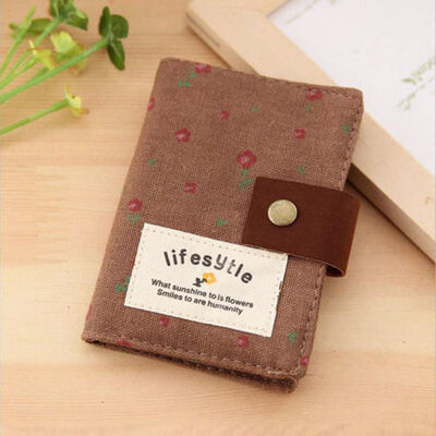

2018 New Style Fashion Print ID Credit Card Holder Case Cavans Women Hasp Holders Letter Pocket Bags
