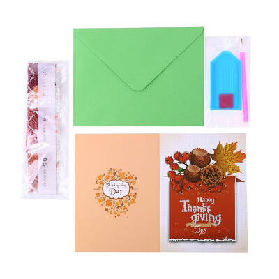 

5D Diamond Painting Christmas Cards Diamond Embroidery Birthday Paper DIY Greeting Postcards Cartoon Craft Kids Gift