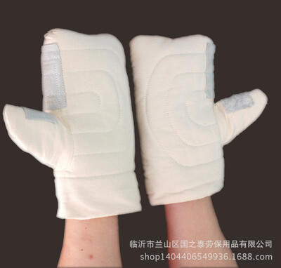 

High temperature resistant cotton canvas mittens short cotton slap insulation protective gloves microwave oven gloves hand stuffed