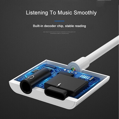 

2 in 1 Lightning Adapter for IPhone 7 for Dual Audio Converter for IPhone Charger Splitter Headphone Adapter