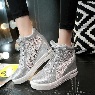 

Women shoes 2019 fashion summer casual ladies shoes cutouts lace canvas hollow breathable platform flat shoes woman sneakers