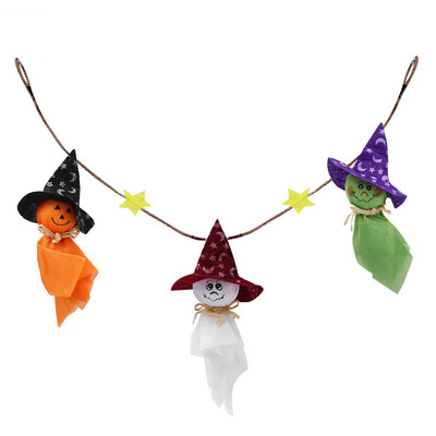 

Toponeto Ghost String Flags Halloween Hanging Ornaments Pendant Decors Photobooth Props