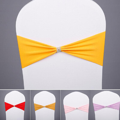 

Chair Sash Bow Elastic Chair Ribbon Back Tie Bands for Wedding Party Ceremony Banquet