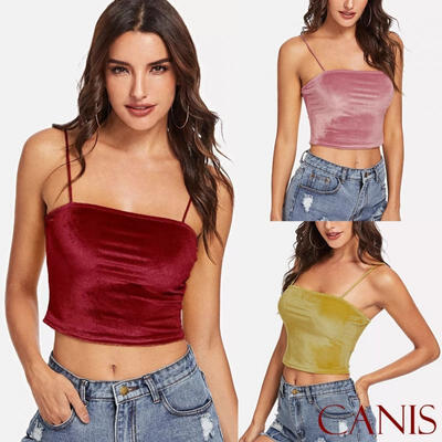 

Women Summer Sleeveless Crop Tank Tops Vest Shirt Blouse Button Beach Cami Tops