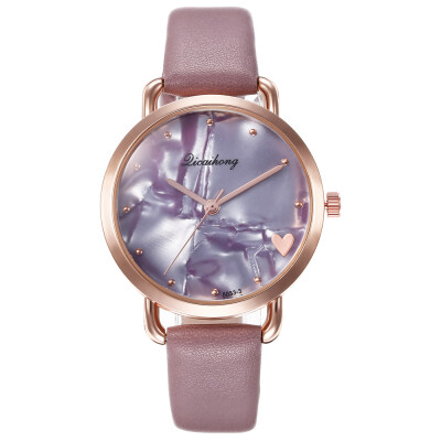 

New ladies fashion creative peach heart shell belt quartz watch casual student table female model generation