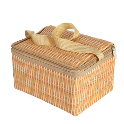 

Waterproof Rattan Lunch Thermal Insulated Bags Office Insulation Handbags