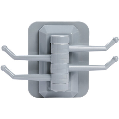 

JPGIF Rotary 4-Hook kitchen bathroom wall rack towel rack without screw&trackless