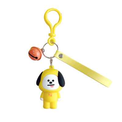 

Fashion Delicate Lovely Doll Car Key Ring Cartoon Compact Cute Key Chain Bag Pendant Decoration Kids Toy with Bell