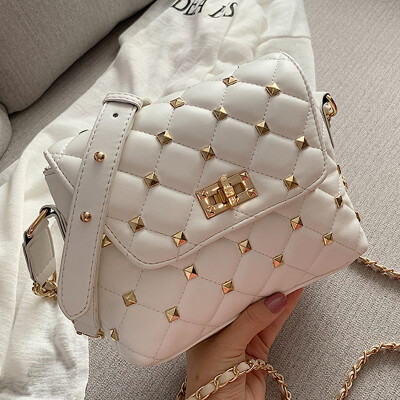 

Summer fresh womens bag2019 new style fashion rivet diamond chain one-shoulder one-shoulder one-shoulder