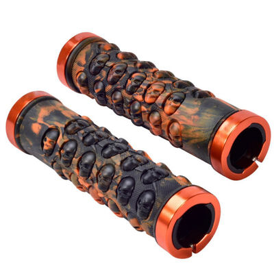 

New Hot Mountain Bike Bilateral Lock Skull Pattern Non-slip Road Bicycle Rubber Handlebar Grip