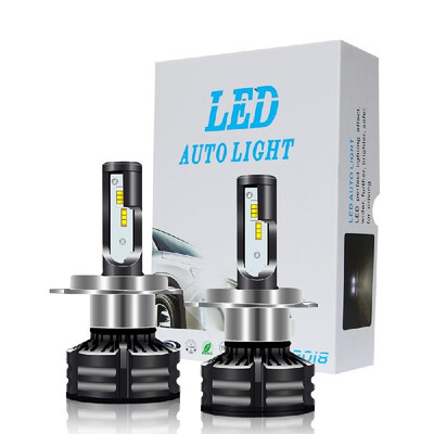 

2Pcs Car LED Headlight Bulbs Conversion Kit T6 LED Driving Lamp Three Colors H4