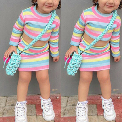 

Toddler Kid Baby Girl Autumn Top T-shirtSkirt Dress 2pcs Outfit Set Clothes