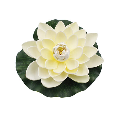 

Artificial Lotus Flower Fake Floating Water Lily Garden Pond Fish Tank Decor