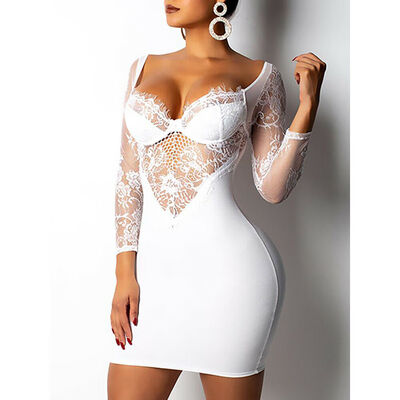 

SUNSIOM Sexy Women Ladies Long sleeve backless bodycon club party cocktail dress -XL