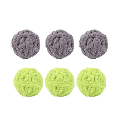 

6pcs Funny Plush Pet Ball Toys Playing Training Non-toxic Pet Cat Supplies