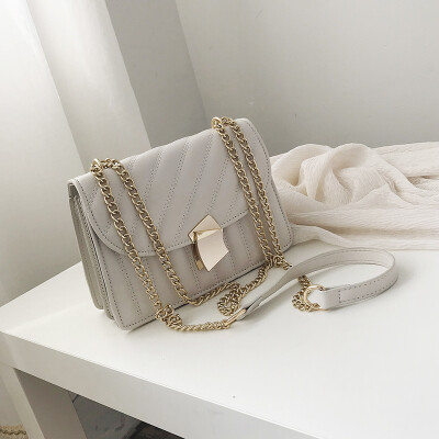 

Summer texture bag handbags new wave 2019 Korean version of the wild shoulder slung fashion chain rhombic small square bag