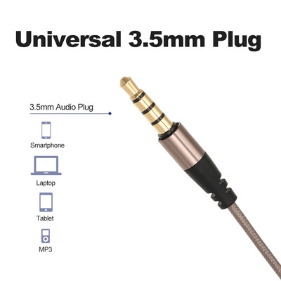 

35mm In-Ear Wired Earphones Music Headphones Magnetic Metal Headset Smartphone Earpiece Earbuds w Microphone & In-line Control