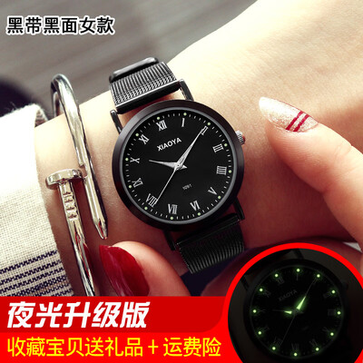 

Womens watches waterproof fashion 2019 new Korean version of the trend simple Mori big dial mens watches lovers watches
