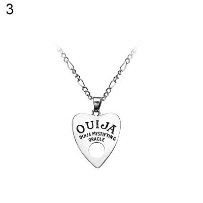 

Hollow Love Heart Pendant Witch Divination Letter Necklace Chain Fashion Jewelry