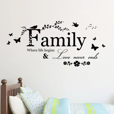 

JPGIF Family Letter Quote Removable Vinyl Decal Art Mural Home Decor Wall Stickers