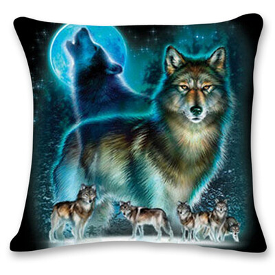 

〖Follure〗Cute Wolf Tower Sofa Bed Home Decoration Festival Pillow Case Cushion Cover