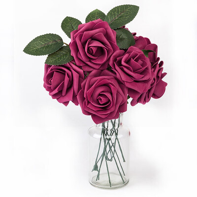 

Artificial Flowers 50pcs Real Touch Artificial Foam Roses Decoration