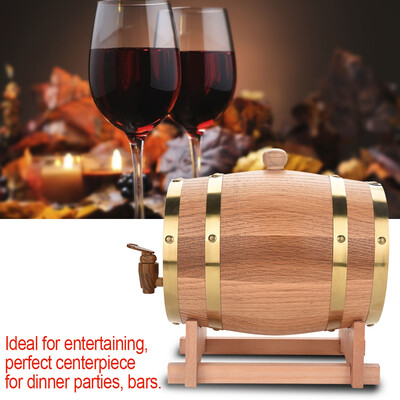 

Greensen 3L Vintage Wood Oak Timber Wine Barrel Dispenser for Whiskey Bourbon TequilaWine Barrel Oak Wine Barrel
