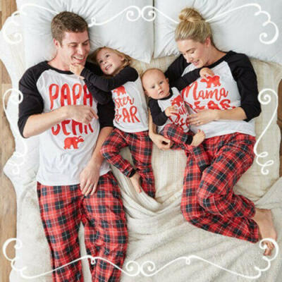 

Family Matching Christmas Pajamas Set Women Baby Kids Sleepwear Nightwear