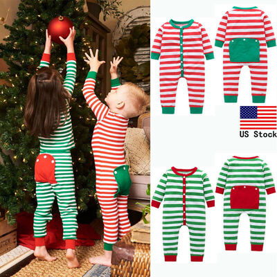 

Infant Kids Baby Boys Girls Outfit Christmas Pajamas Jumpsuit Sleepwear Clothes