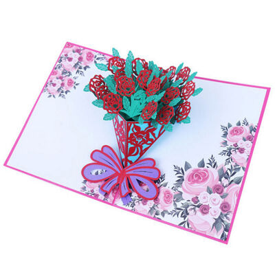 

Valentines Day Fireworks 3D Greeting Card Couple Festive Party Supplies Event Party Cards Invitations Valentines Day Card