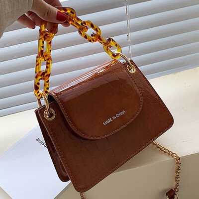 

Summer bag women2019 new tide fashion alligator pattern single-shoulder single-shoulder small square bag