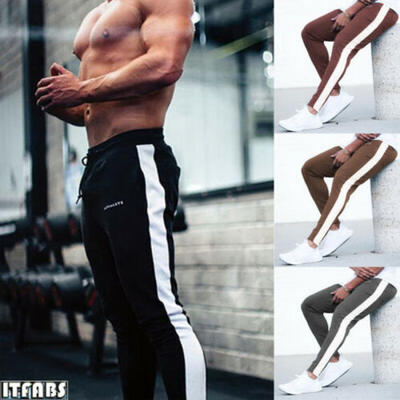 

Men Sport Pants Long Trousers Tracksuit Fitness Workout Joggers Gym Sweatpants