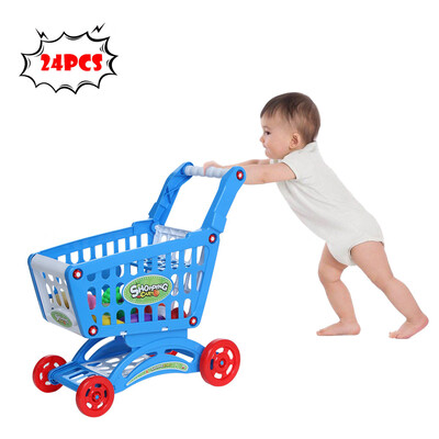 

Gobestart ChildShopping Carts 20in Fruit Vegetable Pretend Play Kid Educational Toy Gift