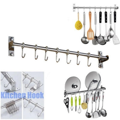 

Stainless Steel Multifunctional12 Hooks Strong Hooks Hanger Kitchen Bathroom