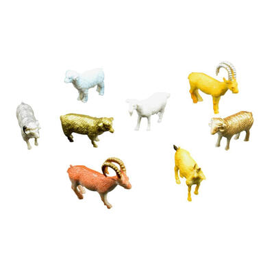 

8pcs PVC Sheep Pattern Toys Mini Artificial Lamb Mould Toy for Kids Playing